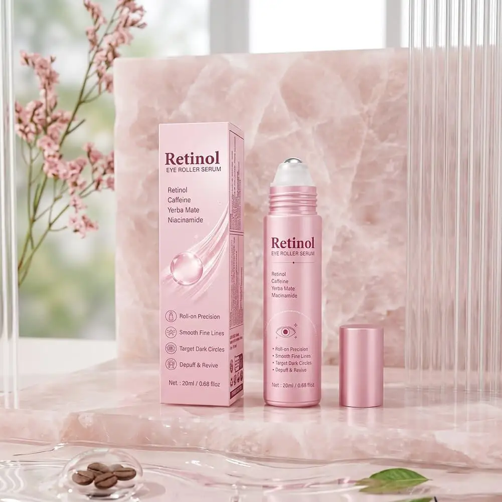 Retinol Caffeine Eye Roll-on Serum Niacinamide Brightening Improve Fine Lines Dark Circles Firming Moisturizing Eye Skincare
