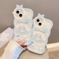 Cute Cinnamoroll Bow-knot Little Monster Lens Case for OPPO Realme 9i 10 11 Pro Plus C12 C15 C21 C33 C35 C55 4G 5G RENO 4 5 6 7