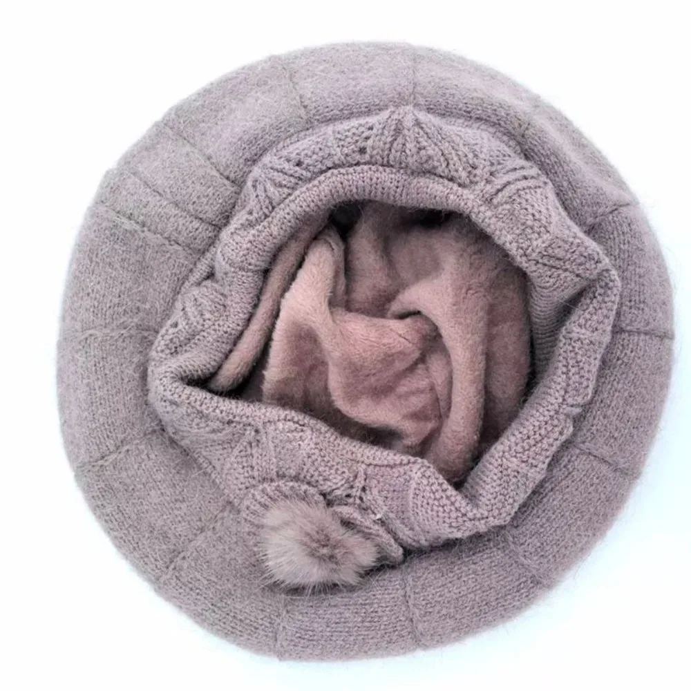 المألوف رشاقته أمي قبعة وشاح الأرنب الفراء يندبروف قبعة تدفئة وشاح Coldproof الشتاء قبعة وشاح الطقس البارد