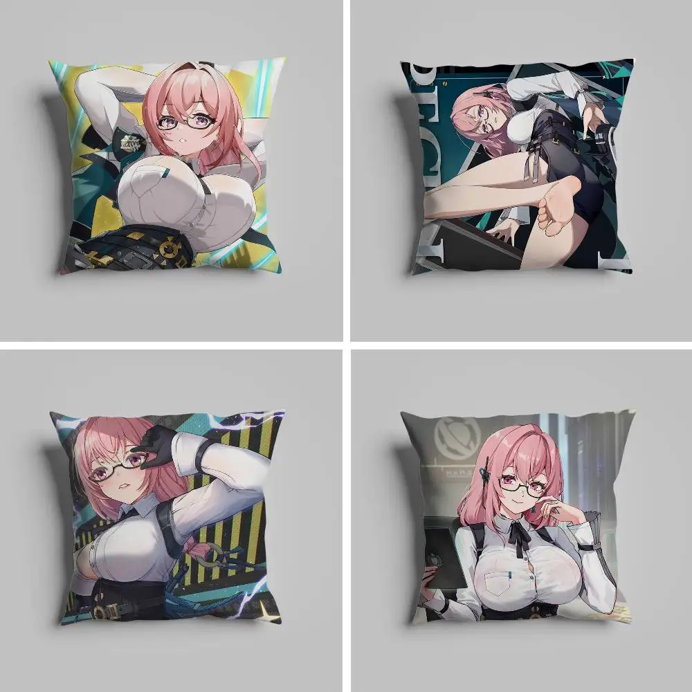 

Tsukishiro Yanagi Game Pillow Case Pillowcase For Car Pillows 60x60 Cushions Luxury Double Sided Cover Home And Decoration Sofa