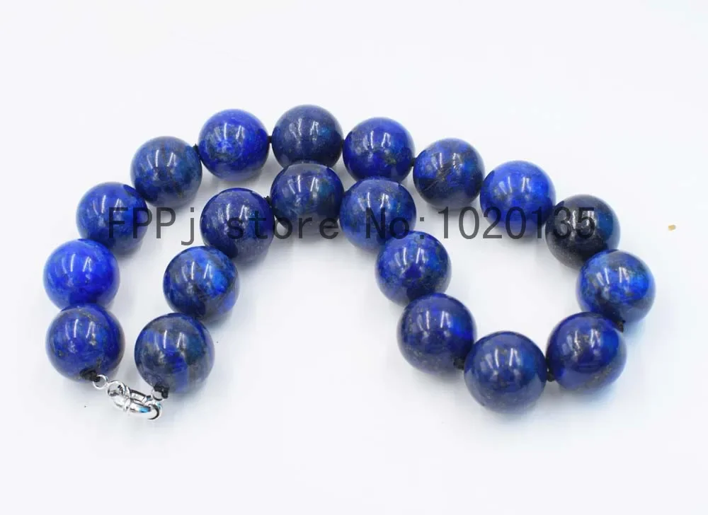 wow! lapis lazuli round blue 10- 20mm necklace  18inch wholesale beads   nature