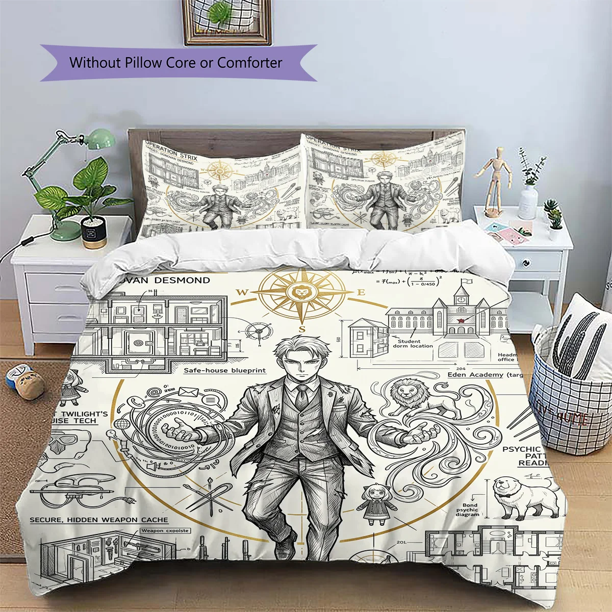 SPY×FAMILY Pillowcase & Duvet Cover Set | SPY×FAMILY Limited Bedding | Gift for Fans YUN6511