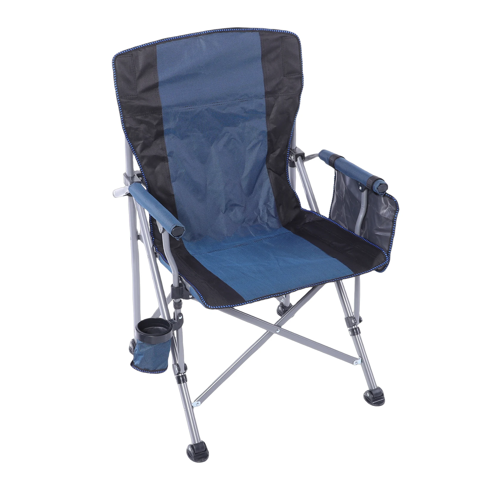 

Портативное складное кресло для кемпинга с подлокотниками и подстаканником для путешествий, пляжа, пикника, фестивалей, походов и пешего туризма