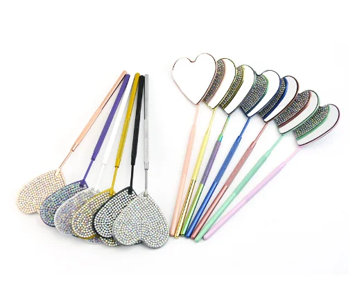 Lovely Heart Shaped Detachable Stainless Steel Lash Mirror Checking Mirror 2.2inch Lash Extension Accessories Supplies Tools