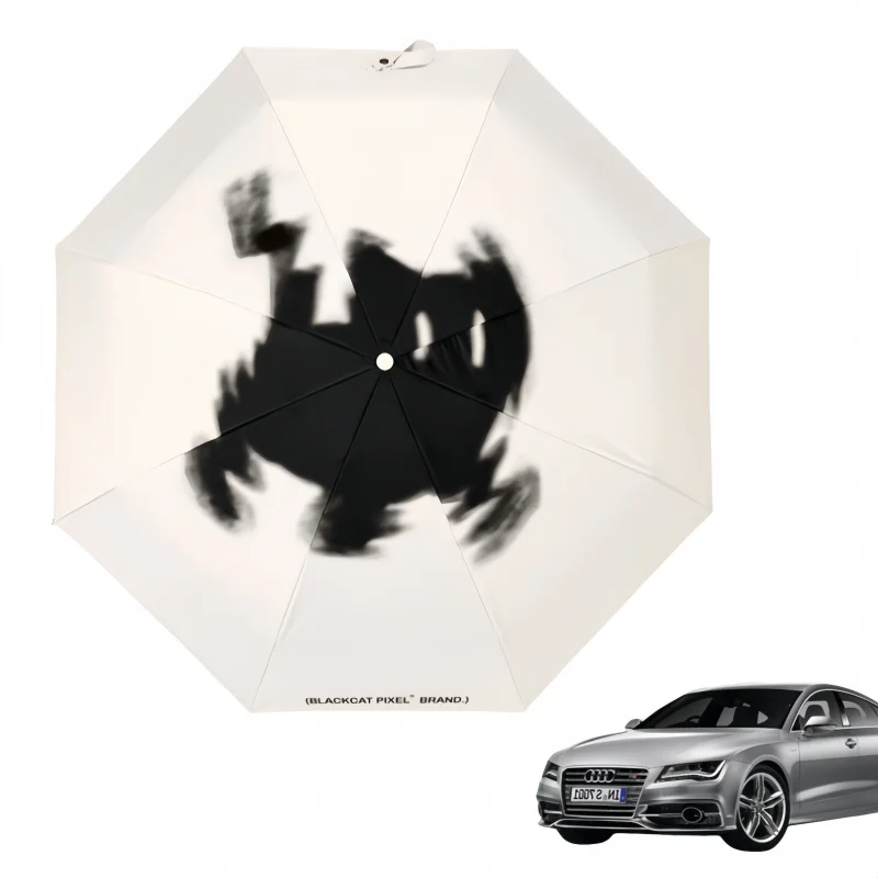 

Car Specialized Folding Sunshade Umbrella UV Protection Black Glue Sun Blocking Convenient Ins Style Rain Wind Umbrella