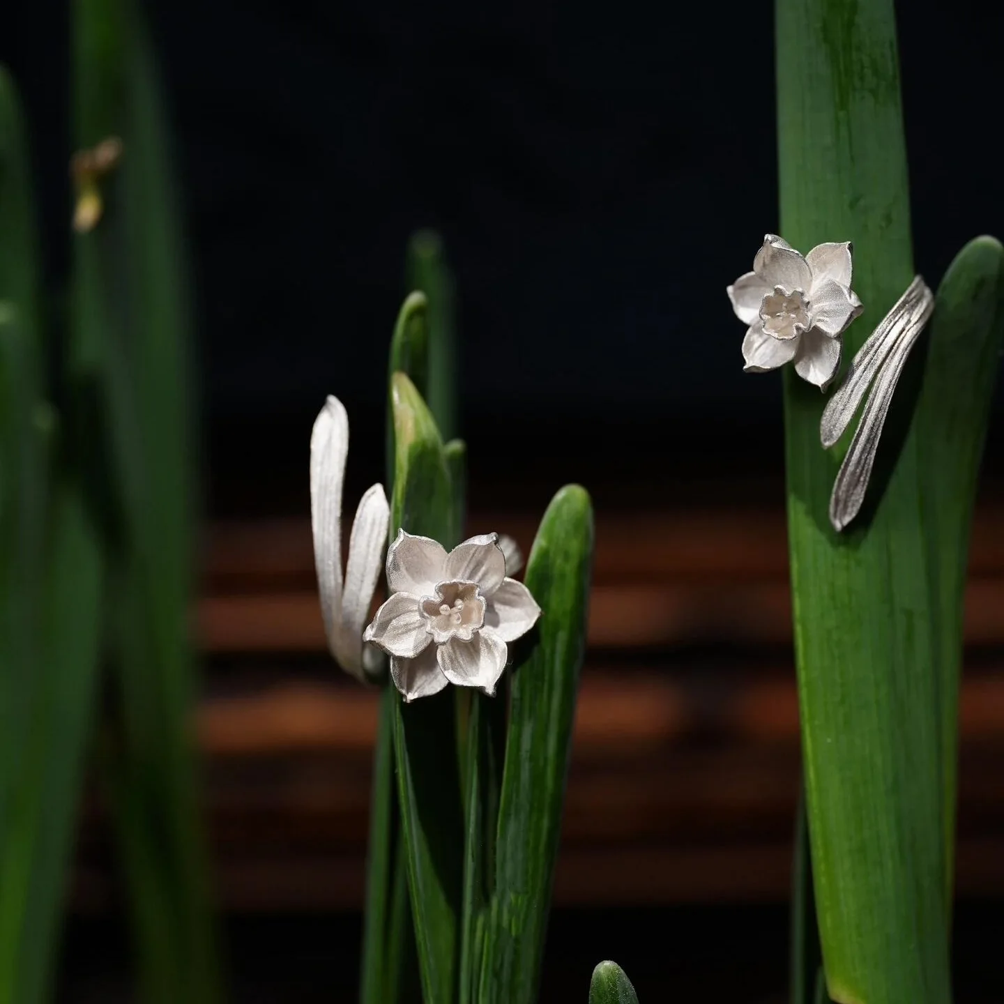 S925 silver new Chinese-style narcissus flower ring - luxurious and high-end flower finger ring, high-end appearance level