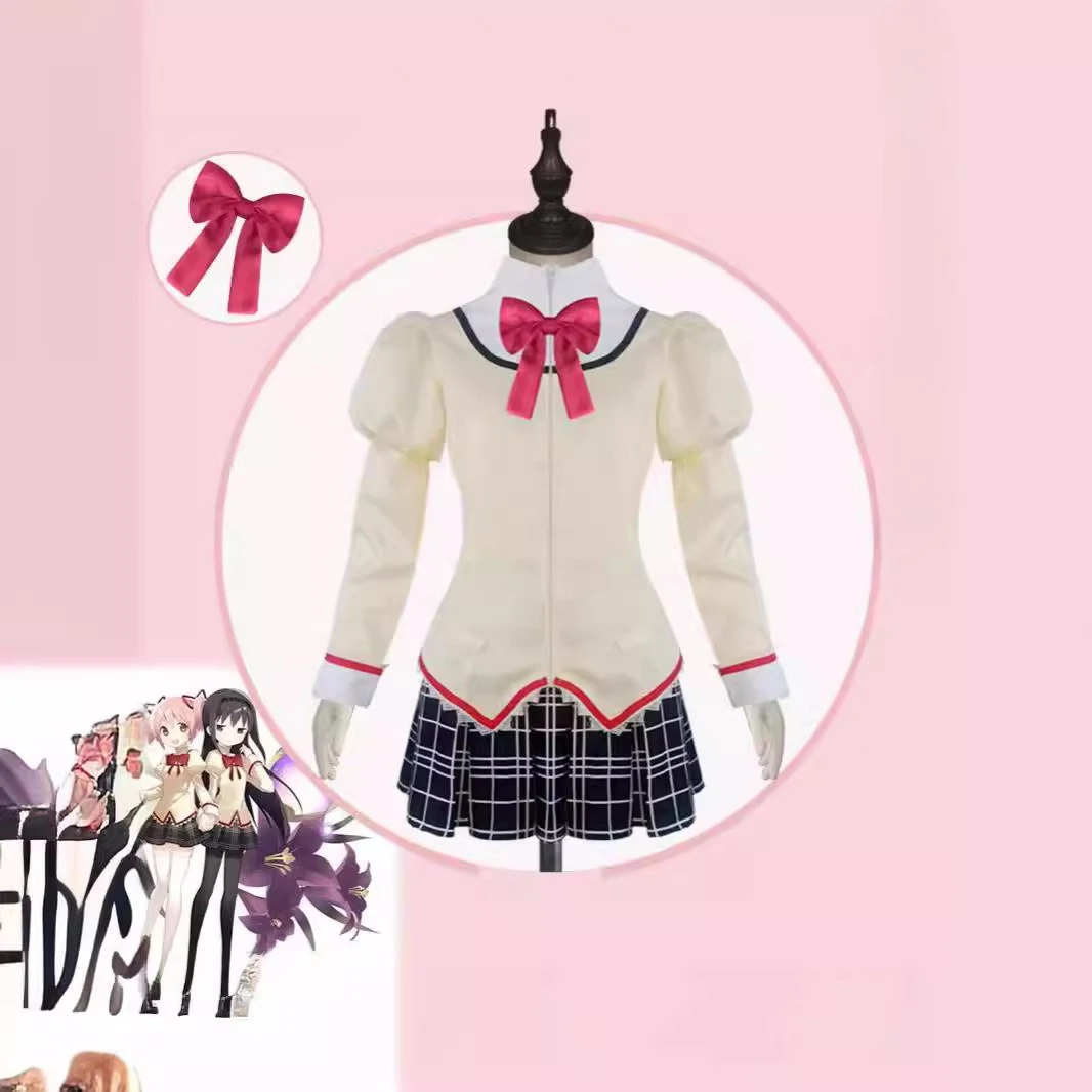 

Puella Magi Madoka Magica Cos School Uniform Kaname Madoka Akemi Homura Miki Sayaka Tomoe Mami Cosplay Costume Jk Uniform