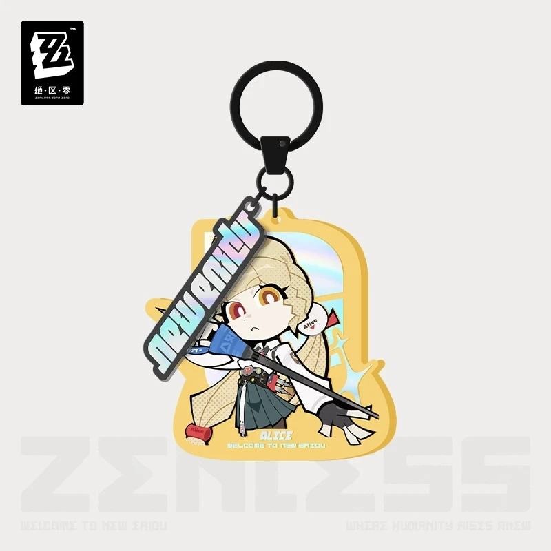Official ZenlessZoneZero Genuine Anime Lido Series Game Merchandise Chibi Acrylic Keychains Kaidan-ya Decorations