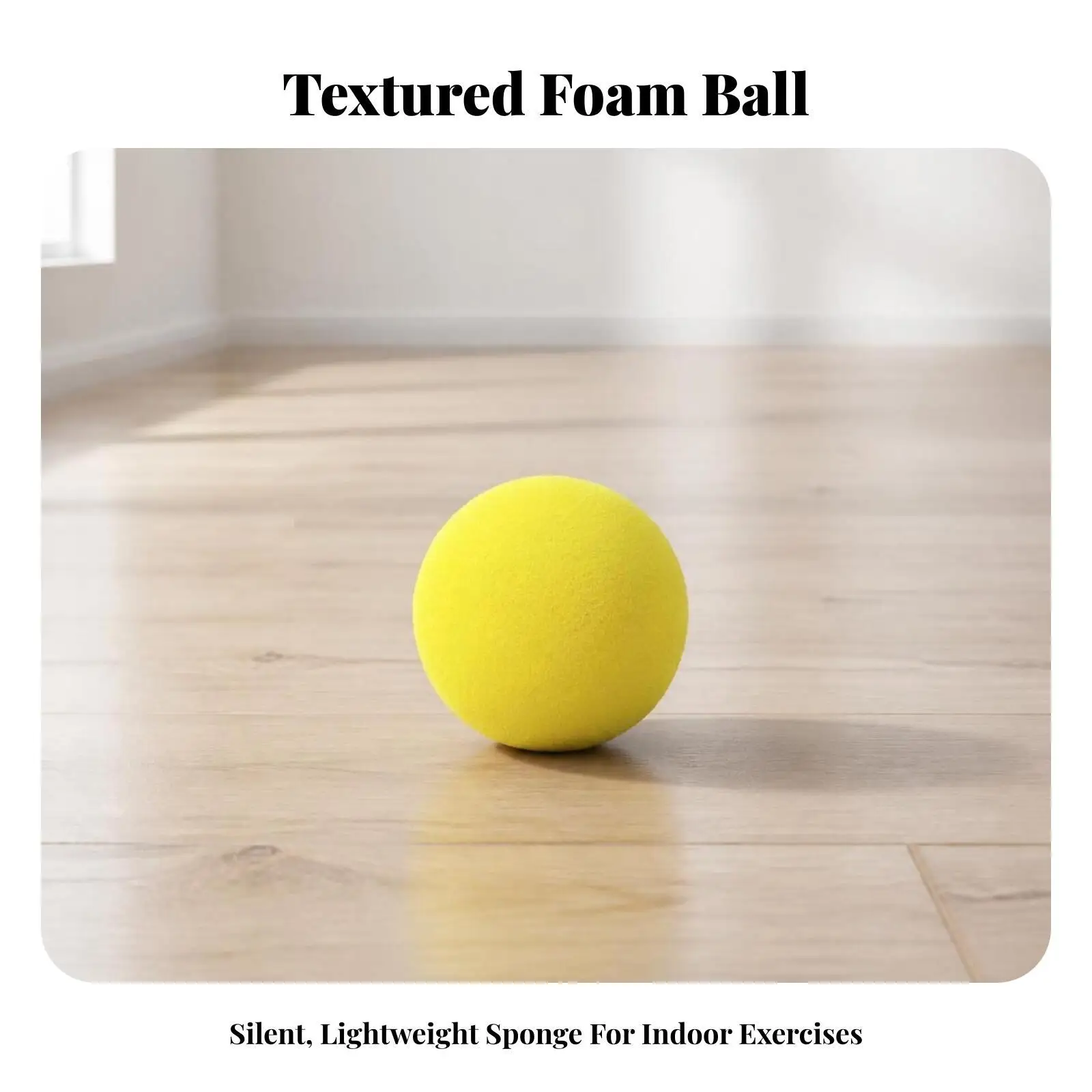 Lightweight Yellow Sponge T Ball for Badminton Training Non Inflatable Foam Practice Ball for Indoor Wall Hitting
