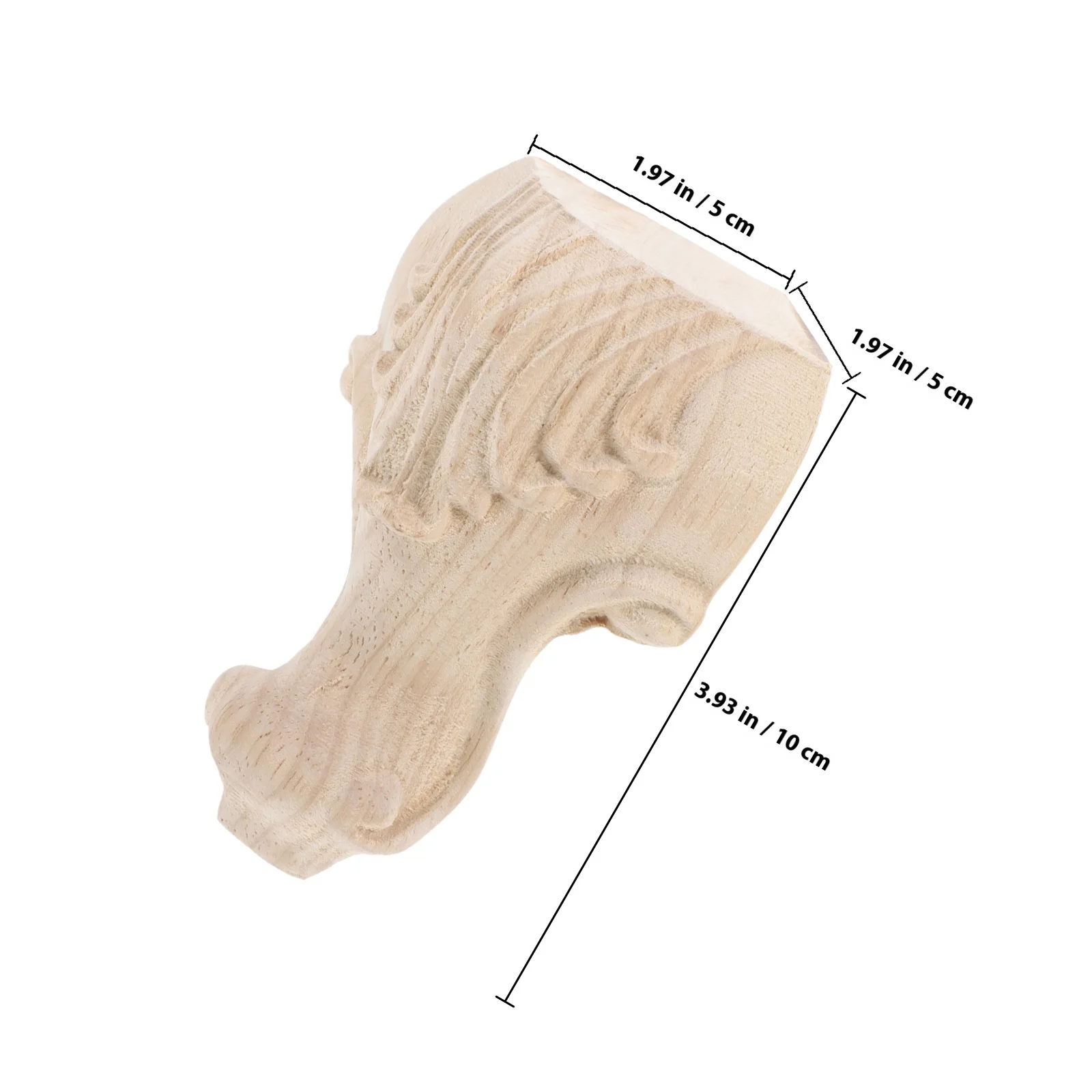 4 pçs pernas de móveis de madeira maciça 4 Polegada inacabado sofá perna substituição diy pernas de sofá de madeira para armário guarda-roupa mesa de centro