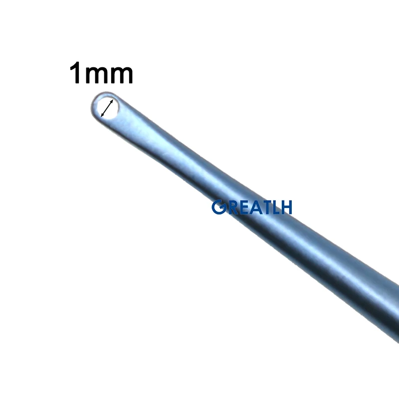 1 pz in acciaio inossidabile titanio a doppia estremità depressione ale dritto/curvo/con foro strumenti chirurgici oftalmici lunghi 130mm