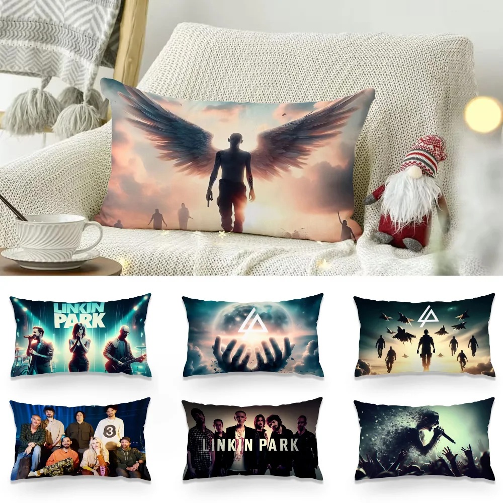 World Famous rock band Linkin P-Park Pillow Covers Cartoon Sofa Decorative Home Double-sided Printing Short Plush Cushion Cover