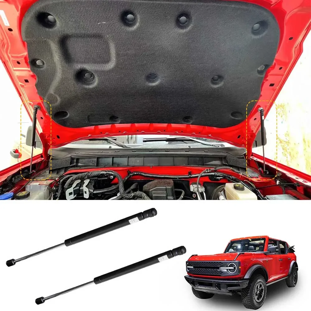 Ford Bronco Accessories Hood Lift Supports Easy to Open & Close Front Hood Gas Springs Struts System 2021 2022 (2PCS)