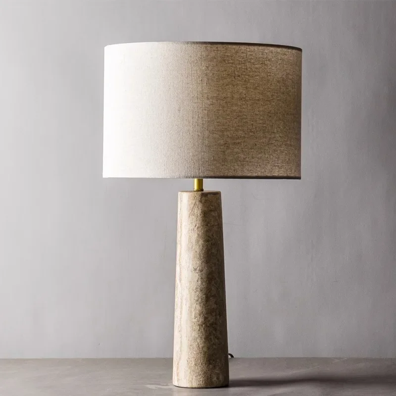 Classical cave stone table lamp decoration bedroom bedside table retro desk lamp living room decoration items