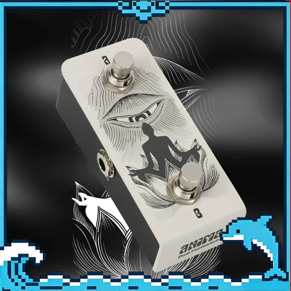 klowra-anima-dual-momentary-guitar-footswitch-trs-external-foot-controller-for-multi-effects-looper-pedals-no-battery-required