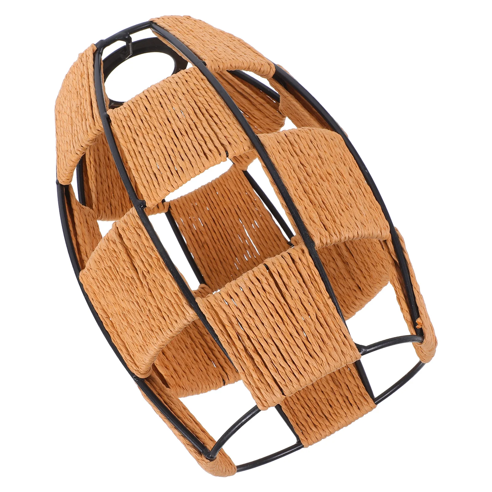 

Paper Rope Woven Lampshade Iron Frame Handwoven Pendant Light Fixture Dining Living Room Ceiling Light Shade Warm Cozy Ambiance