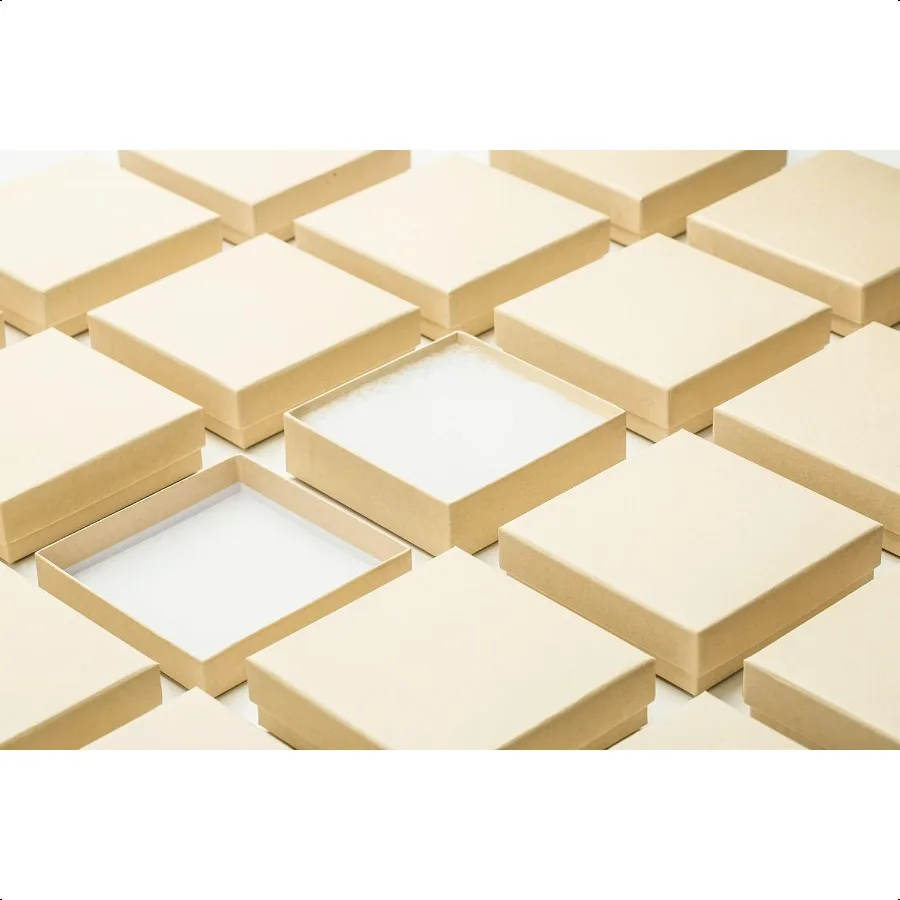 Magicool, paquete de 20 cajas de joyería de cartón de 3,5x3,5x1 pulgadas, utilizadas para collares, pulseras, pendientes, joyería, embalaje de regalo pequeño, joya