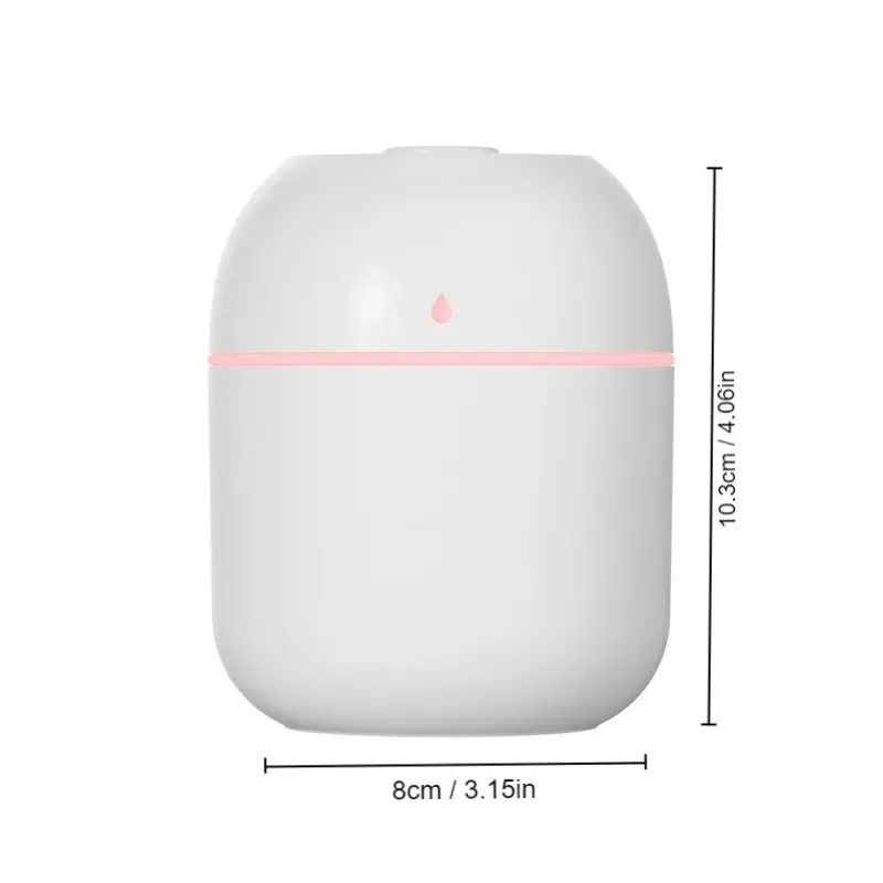 Umidificador de gota de água portátil branco usb desktop umidificador de atomização de ar interno doméstico mudo grande spray umidificador