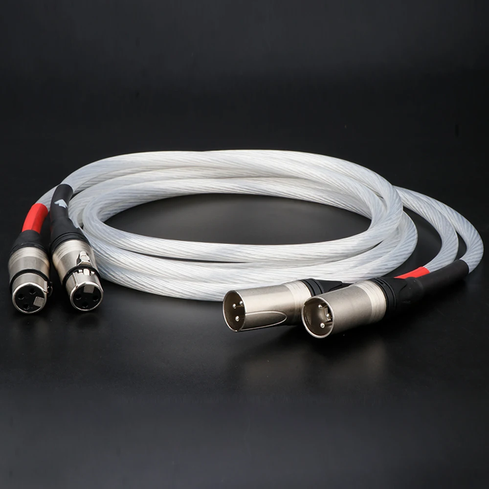 Preffair X402 Hifi 5N OCC Silver Plated XLR Cable Hi-End Cable 2 XLR Male to 2 XLR Female Cable Balance line