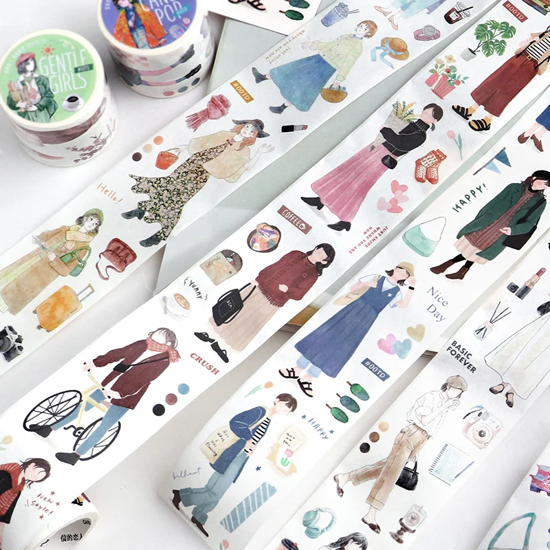 6PCS/LOT Today's outfit series cute lovely decorative paper masking washi tapes