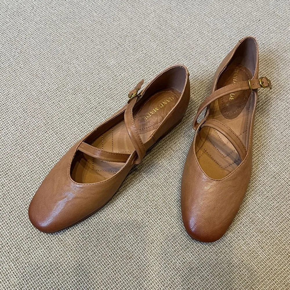 Little Leather Shoes for Women's 2026 New Style Retro Mary Jane Shoes for Womens Spring and Autumn Low Order Single Shoe Women