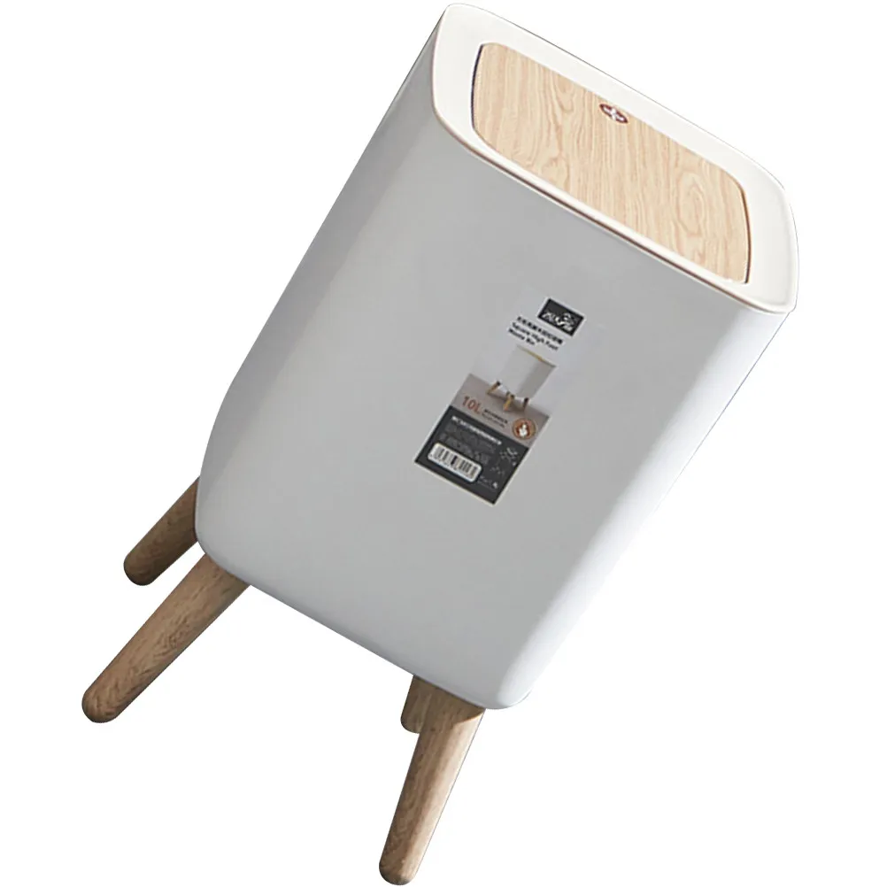 

Plastic Press Type Trash Can Large Capacity Waste Bin with Lid for Kitchen Bathroom Toilet Garbage Bin Trash Can