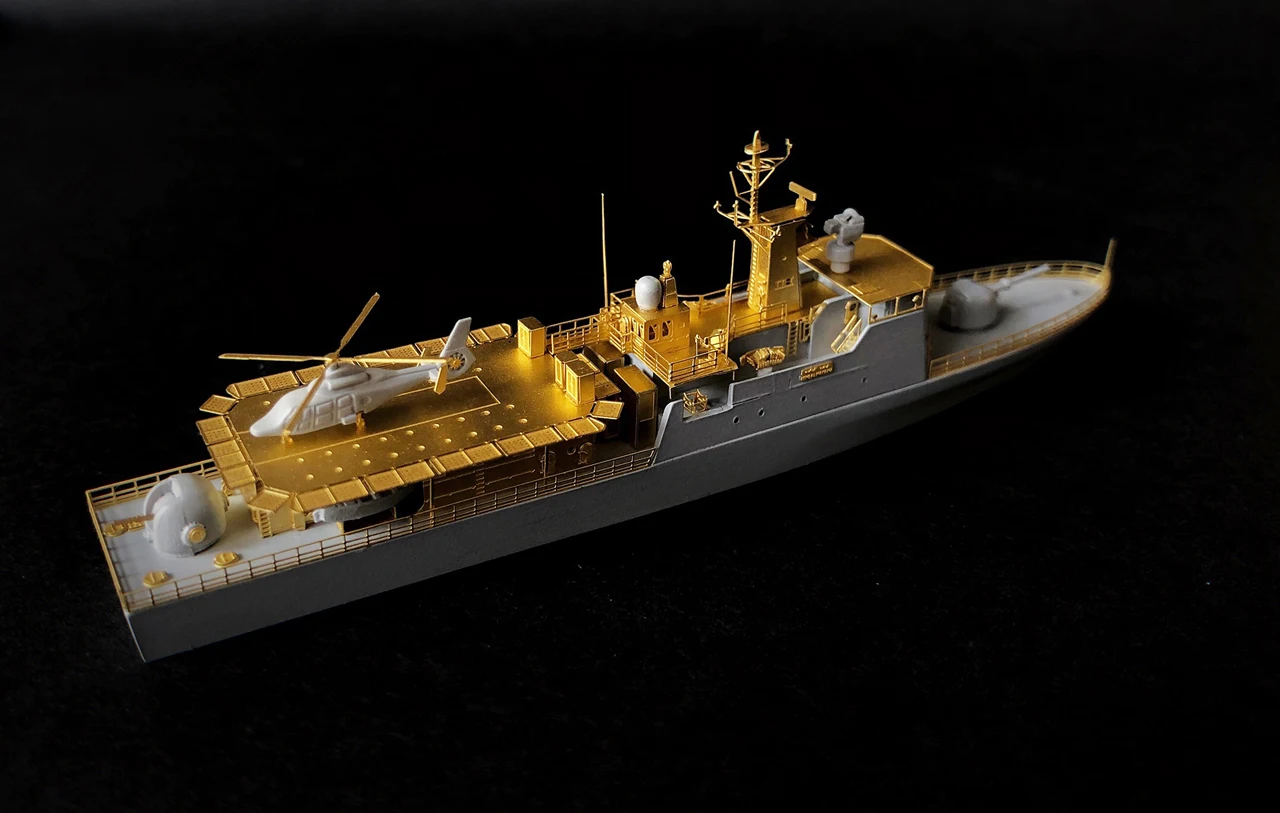 Other Toys 1/700 Bahrain Navy Manama Class Corvette Frigate Resin+modified Ship Model Toy Made By Yourself