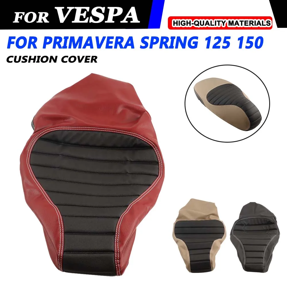 Motorcycle PU Leather Seat Cushion Cover Protection Pad Case For Vespa Primavera Sprint 50 125 250 150 Sprint150 Accessories