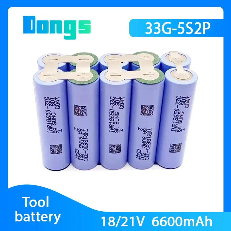 1S3P 2S1P 2S2P 4S1P 4S2P 5S1P 5S2P 6S1P 3.7~18V 18650 33G 3500mAh Rechargeable Screwdriver Battery Maintenance or Assembly