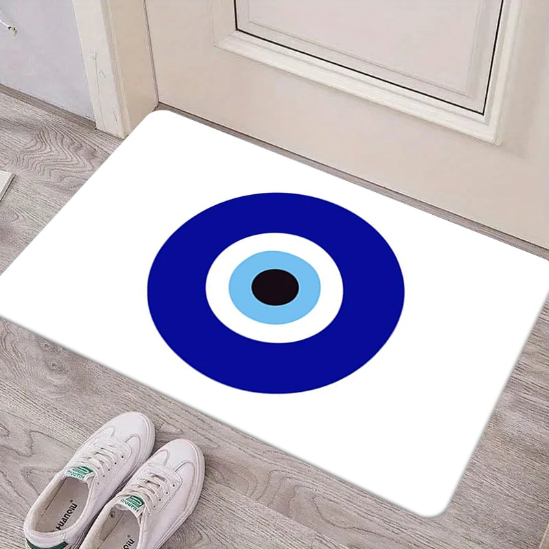 

Greek Turkish Evil Eye Doormat Mat Anti-Slip Mediterranean Style Kitchen Bathroom Living Room Rug Carpet