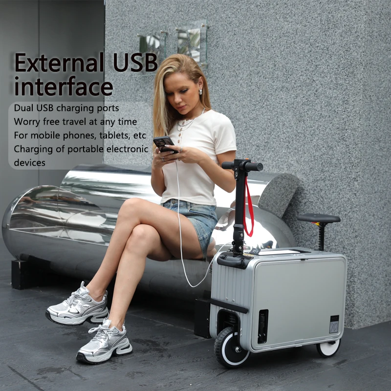 Electric Travel Suitcase Scooter Boarding Riding Travel Rod Box Electric Riding 20 Inch Lazy Commuting Machine For Adults