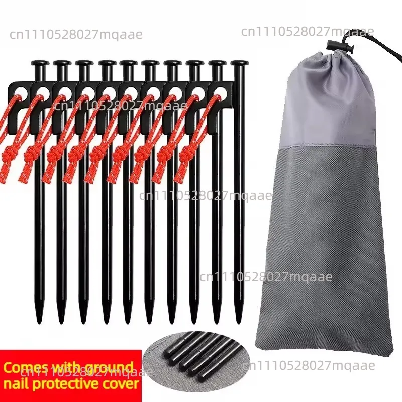 6Mm Bold Canopy Wind Rope, Floor Nails, Tent Outdoor Canopy Windproof Rope, Pole Pull Rope, Adjusting Camping Rope