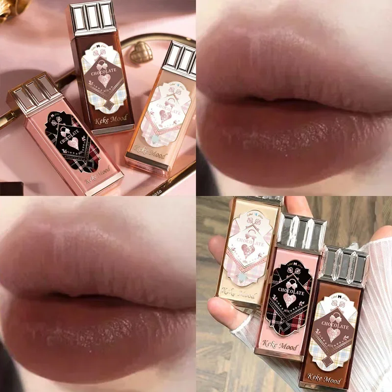 Flower Knows Chocolate Shop Cloud Lip Cream Delicate Clear Thin Autumn And Winter Milk Tea Color