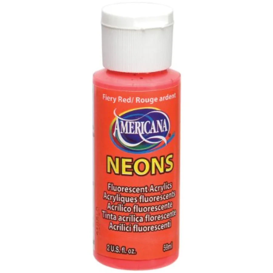 

DHS4-3 Americana Neon's Paint, 2-Ounce, Fiery Red
