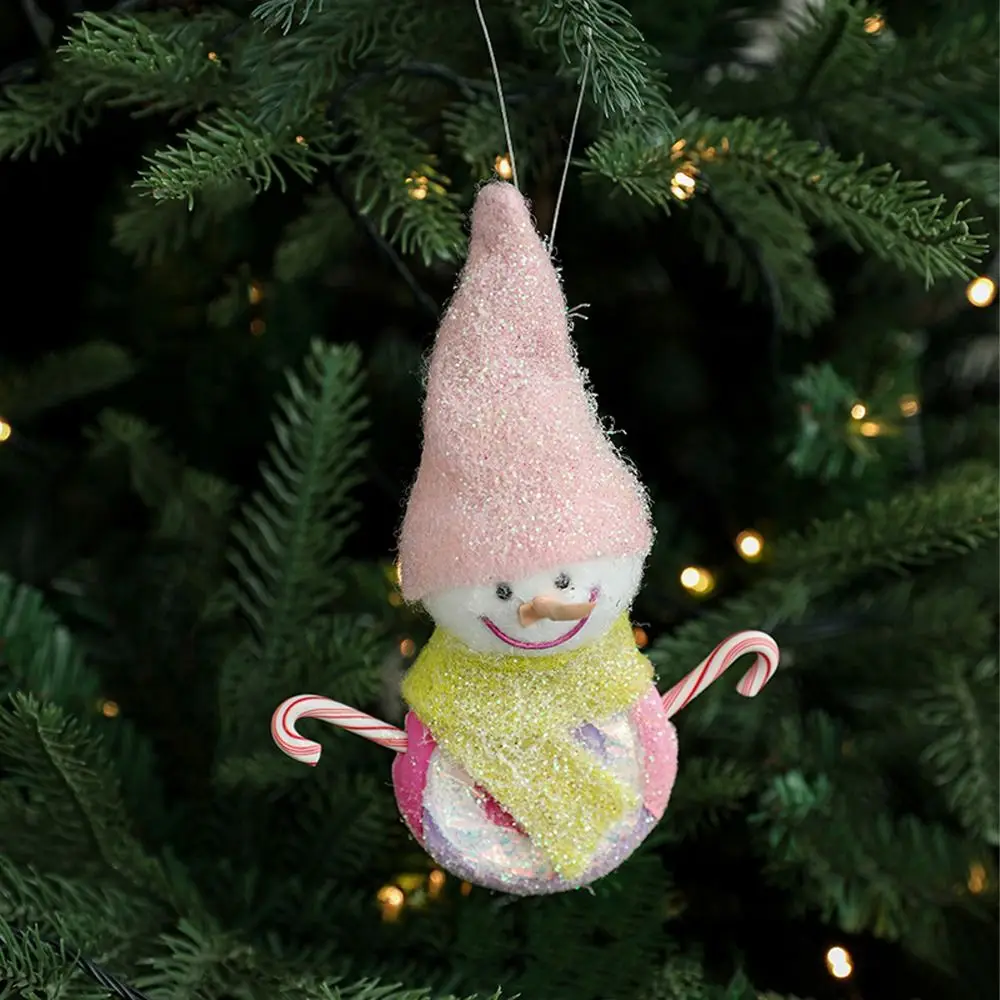 Cute Christmas Ice Cream Pendant Pink Foam Snowman Pony Ornaments DIY Realistic Christmas Tree Hanging Decoration