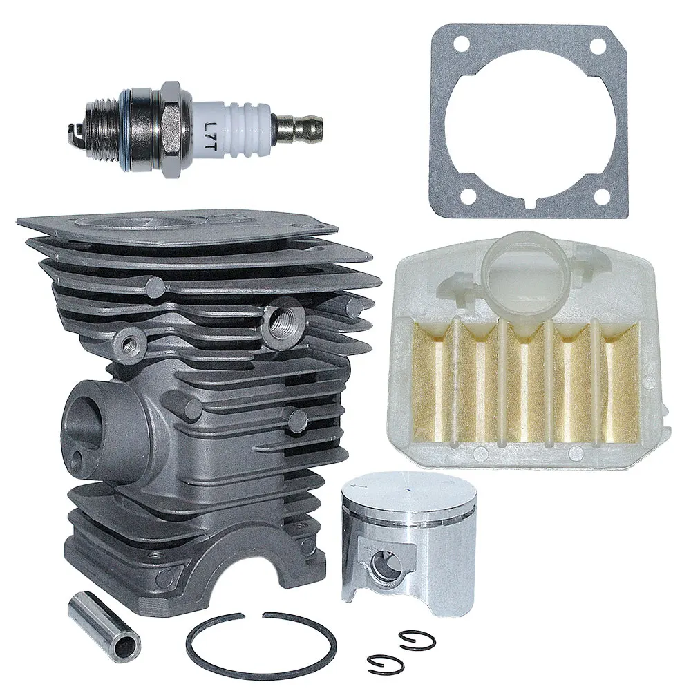 Imagem -05 - Kit da Gaxeta do Pistão do Cilindro Nakisil para Husqvarna 340 340e 340epa 345 345e 345epa 350epa Vela de Ignição Filtro de ar 42 mm
