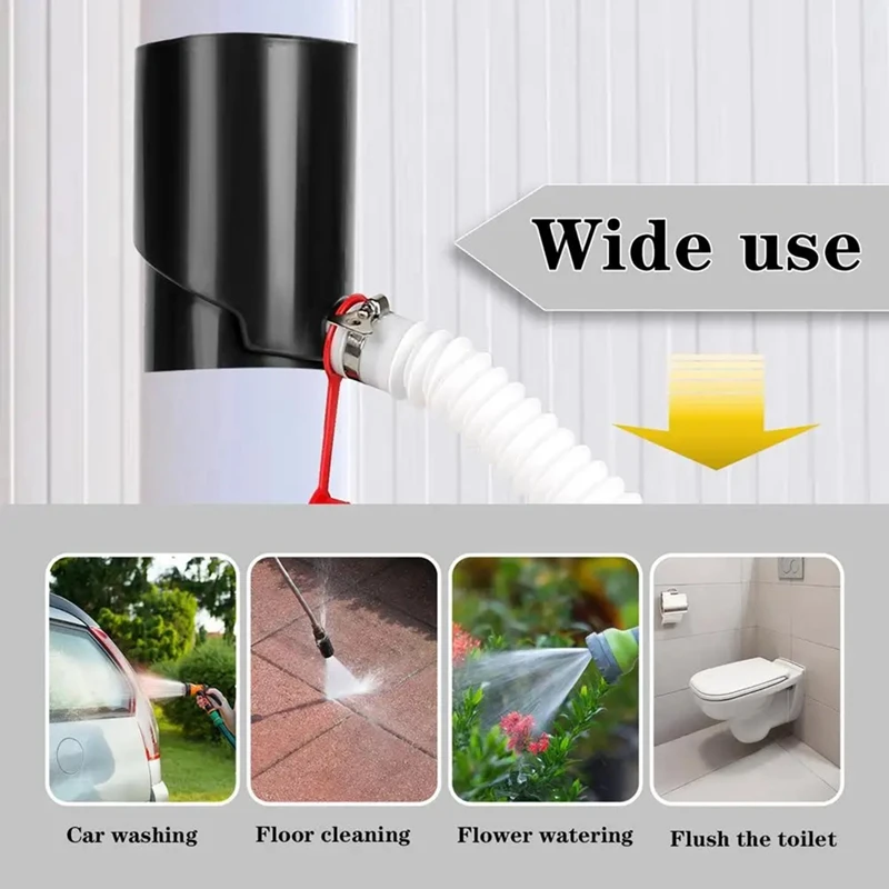 

Rainwater Collection Kit UV Resistant Weatherproof Rain Barrel Diverter Kit Portable Rain Barrels To Collect Rainwater