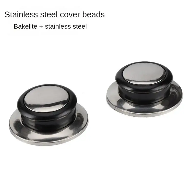 Replace Handle Easy To Install Easy To Clean Cooking Utensils Kitchen Glass Top Beads Universal Stainless Steel Pot Cover Gaizhu