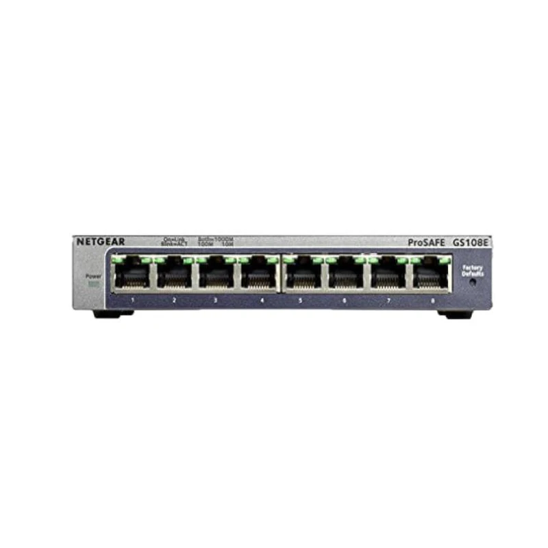 

NETGEAR GS108E ProSafe 8-Port Gigabit Ethernet Smart Managed Plus Switches Series, VLAN, QoS, IGMP