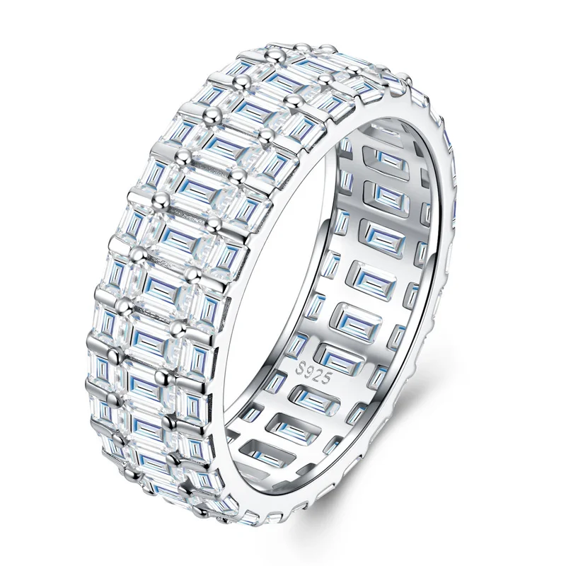

ZFSILVER Модное классическое стильное высококачественное кольцо из серебра 925 пробы с муассанитом, прямоугольной формы, для женщин, ювелирное украшение, подарок на вечеринку R17505