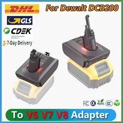 Bonacell Battery Adapter For Dewalt DCB200 Battery to Dyson V6/V7/V8 Adapter with Dyson V6/V7/V8 Series Lithium Tool Batteries