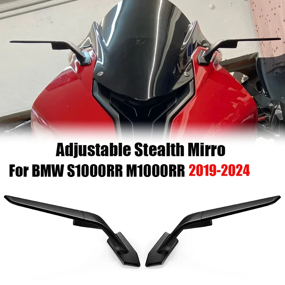 

Rearview Mirror For BMW S1000RR M1000RR 2019 2020 2021 2022 2023 2024Stealth Sport Winglet Mirror Kits Adjustable Stealth Mirror