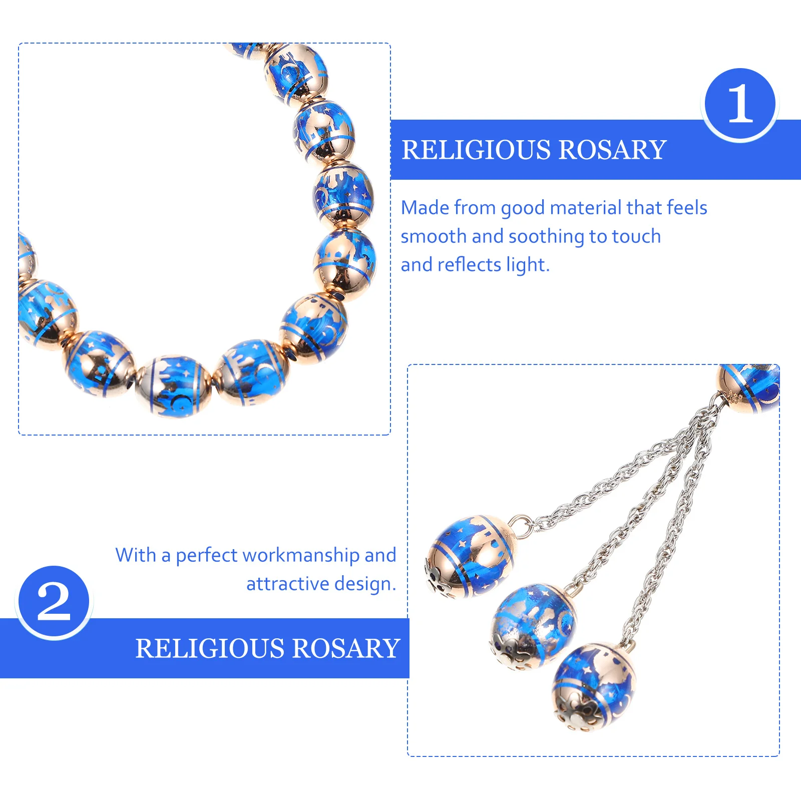 

Rosary Muslim Holding Praying Beading Chain Plastic Prayer Worry Beads Delicate Islamic Prop