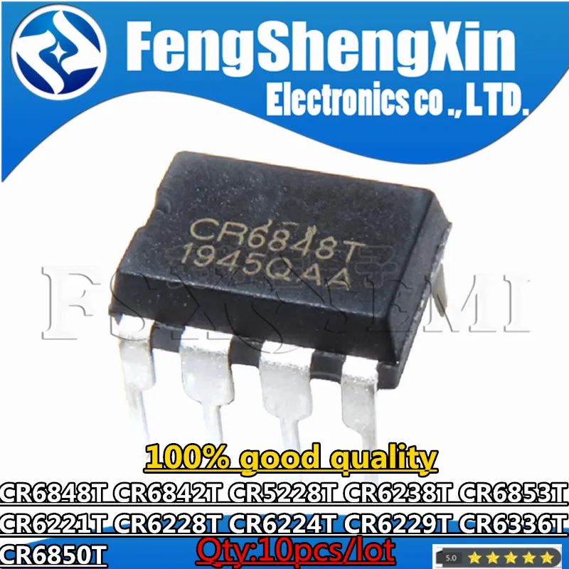 10PCS CR6848T DIP-8 CR6848 SG6848 CR6842T CR6842 CR5228T CR5228 CR6238T CR6238 CR6853T CR6336T CR6224T CR6221T CR6228T CR6229T