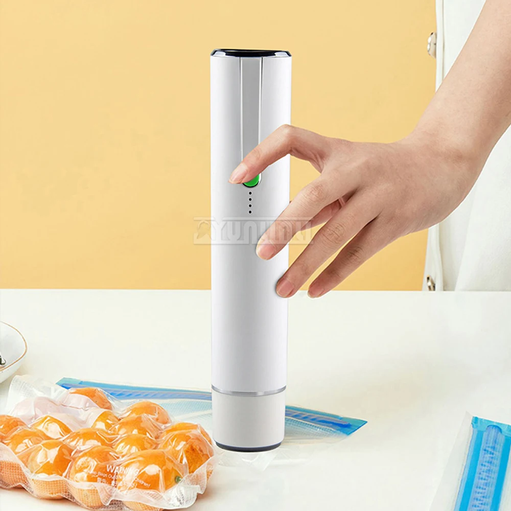 آلة تغليف الفراغ المحمولة الصغيرة المحمولة USB التلقائي الغذاء فراغ السدادة لتخزين المواد الغذائية والحفاظ عليها