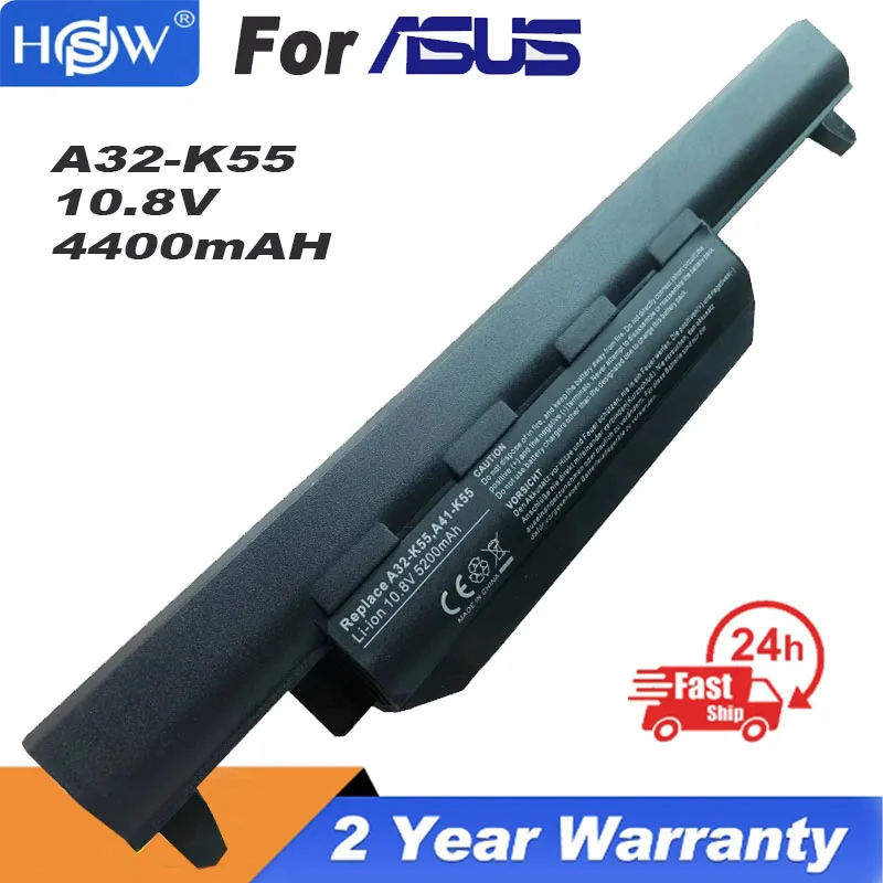 4400mAh Laptop battery FOR Asus X55U X55C X55A X55V X55VD X75A X75V X75VD X45VD X45V X45U X45C X45A U57VM U57A R700VM R700VD