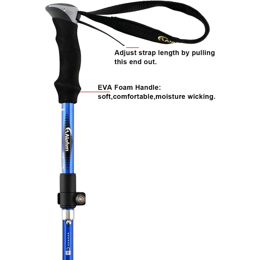 عمود المشي لمسافات طويلة خفيف الوزن وقابل للطي من الألومنيوم للرجال والنساء يناسب 5'3" - 6'2" #4