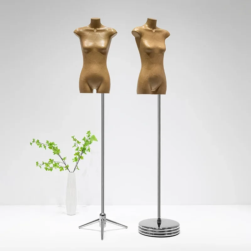 Clothing store flat model props high-end Korean version half-body kraft paper retro flat chest window dummy table display stand
