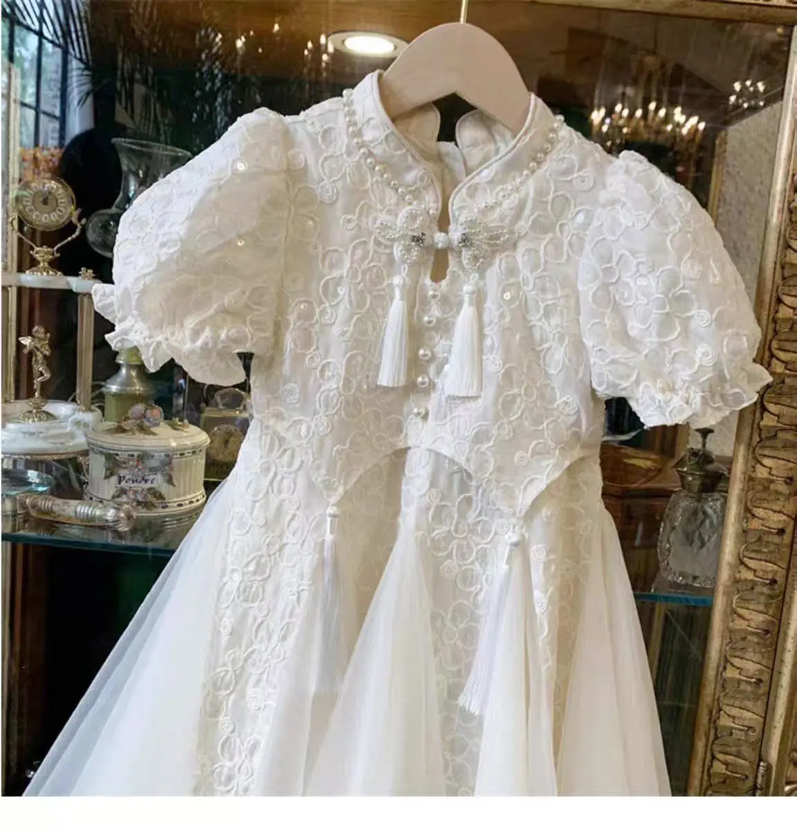 

Girls' Summer Hanfu Dress Tang Style Mesh Princess Children's Clothing Traditional Chinese Fashion 2026 New