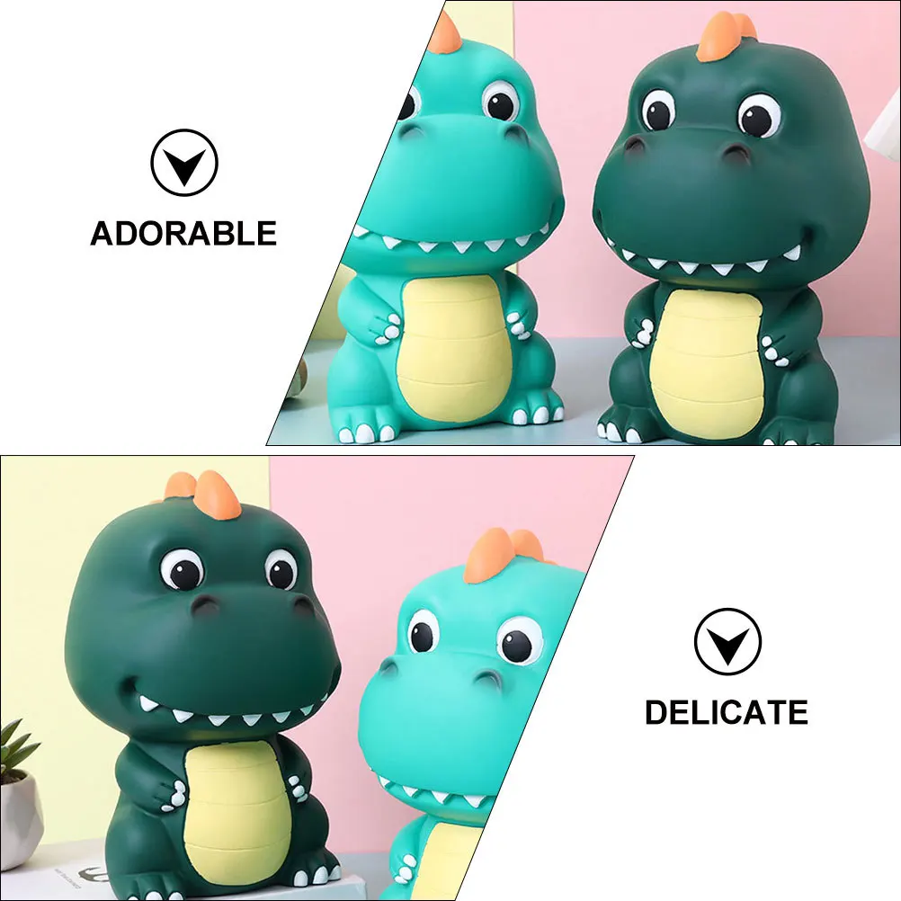 

1pc Dinosaur Shape Piggy Bank Coin Saving Pot For Decorative Money Box Desktop Vinyl Cash Holder Adorable Cartoon
